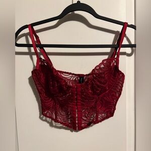 For Love & Lemons Red Corset Bra size S